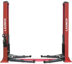Launch TLT240SB-R - Red 9,000 Lbs Capacity Floor Plate Symmetric 2 Post Low Ceiling Lift