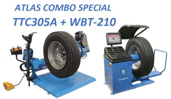 Atlas TTC305A Truck Tire Changer + WBT-210 Heavy Duty Wheel Balancer Combo, product image 1