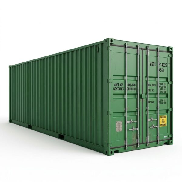 40ft Standard Dry Container - One-Trip - Green, product image 1