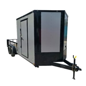 7' X 20' Silver With Blackout Custom Hybrid Trailer