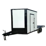 8.5' X 20' White With Blackout Hybrid Trailer (2) 7,000lb Axles