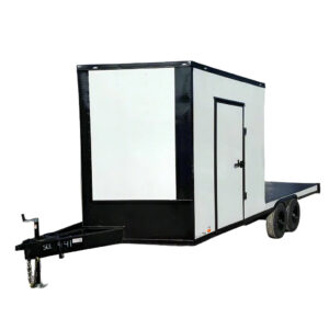 8.5' X 20' White With Blackout Hybrid Trailer (2) 7,000lb Axles