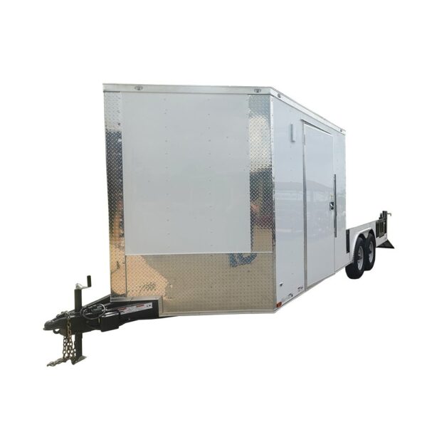 8.5' x 20' White V-Nose Hybrid Enclosed Trailer – Dual 7K Axles, product image 1