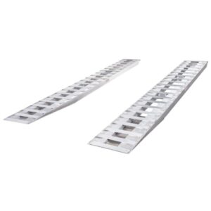 HD Ramps Hook-End Car Trailer Ramps 10' x 20" Aluminum, 5,000 lb per Axle - Low Profile