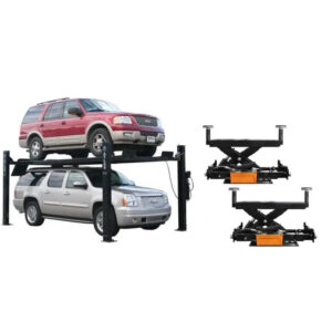 Atlas Garage PRO9000 9k 4-Post Lift + 2x RJ6 Rolling Jacks Combo Package