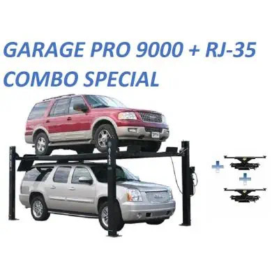 Atlas® Automotive Equipment Atlas Equipment PRO9000 4 Post Lift + SJ35 Sliding Jacks Combo, product image 1