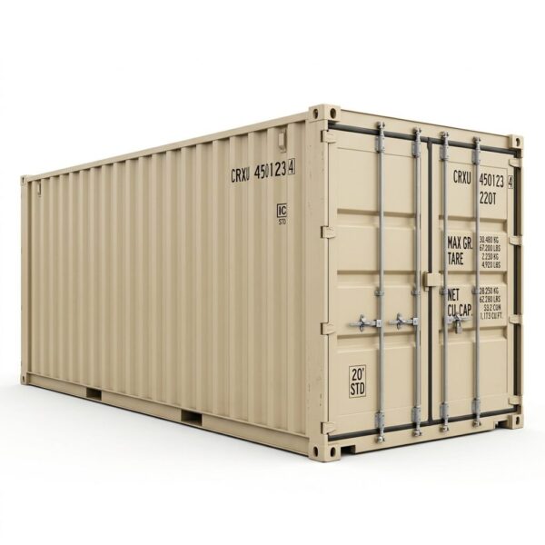 20ft Standard Dry Container - One-Trip - Beige, product image 1