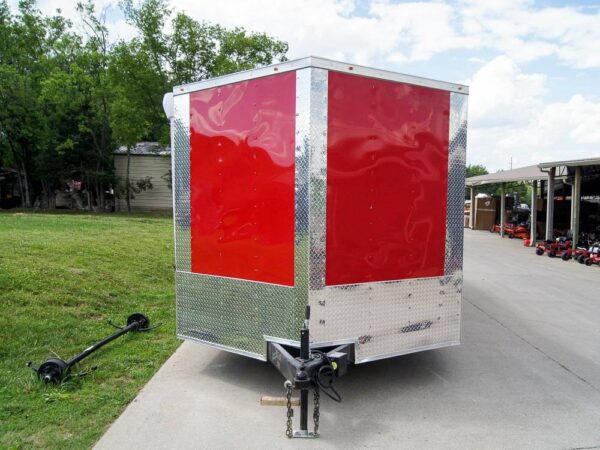 Custom Red 8.5x24 Enclosed Trailer (2) 5200lb Axles ATP Floor Storage, product image 1