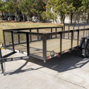 6.4×12 Dovetail Utility Trailer 2ft Mesh Side 3,500lb Axle