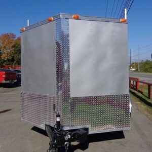 Enclosed Trailer 7'x12' Silver - ATV Cargo Construction Hauler Storage