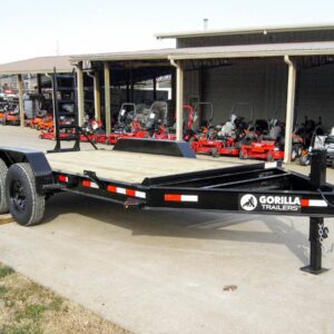 7x14 IBeam Equipment Trailer (2) 7K Axles with Stand-Up Ramps 14K GVWR