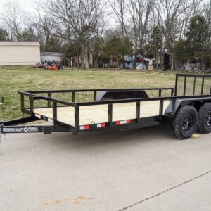 6.4x16 Tube Top Dovetail Utility Trailer (2) 3,500lb Axles 7K GVWR