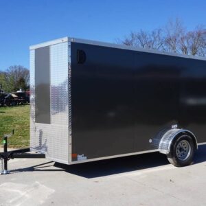 Enclosed Trailer 6' X 12' Charcoal- V-Nose 3,500 lb. Axle Storage