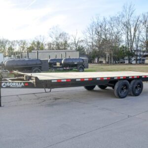8.5x22 Straight Deckover Trailer (2) 7K Axles with Slide Out Ramps 14K GVWR