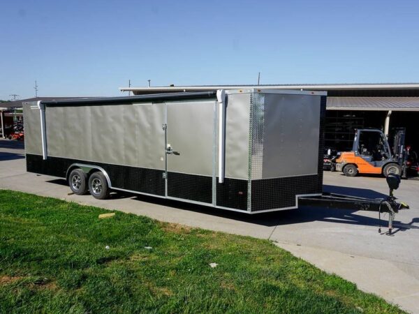 8.5x26 Custom Beige Enclosed Trailer Car Hauler, product image 1