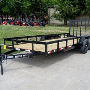 6.4x18 Straight Deck Utility Trailer with Tall Gate (2) 3500lb Axles