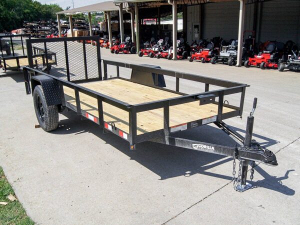 5x12 Powder Coated Dovetail Utility Trailer With Gate 3500lb Axle, product image 1