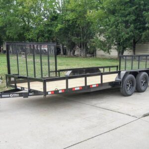 7x18 Dovetail Utility Trailer with Side Gate (2) 3,500lb Axles 7k GVWR