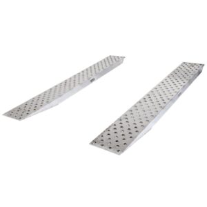 HD Ramps Car Trailer Ramps 10'x16" EZ Traction Hook End, 5,000 lb per axle, Aluminum