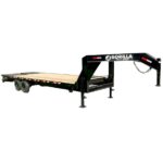 8.5x25 IBeam Gooseneck Deckover Trailer (2) 7K Axles King Kong Ramps 14K GVWR