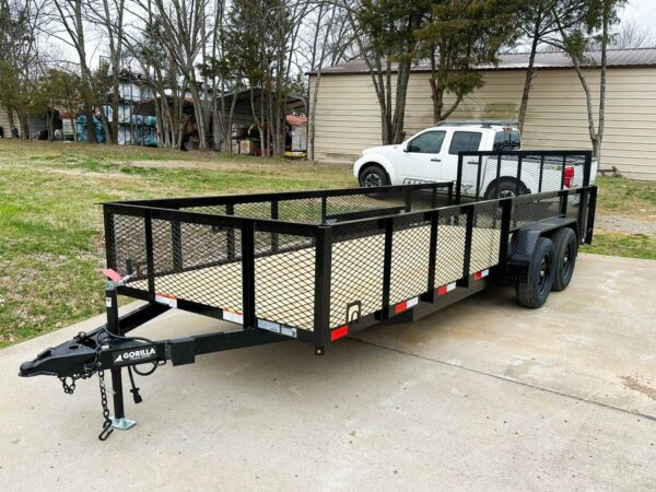 6.4x20 2ft Mesh Sides Utility Trailer Dovetail (2) 3500lb Axle, product image 1
