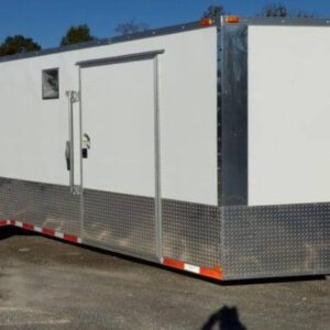 Enclosed Trailer 8.5' X 28' White Motorcycle Car Event Trailer Storage