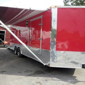 Enclosed Trailer 8.5'x24' Red - ATV Car Bike Equipment Hauler Storage