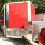 Enclosed Trailer 8.5’x26′ Red – Lawn Equipment Car Motorcycle Hauler Storage
