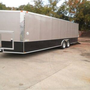 Enclosed Trailer 8.5'x26' Beige - Dual 5200 lb Axles Brakes Storage