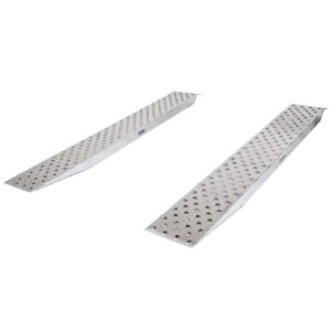 HD Ramps Car Trailer Ramps 10'x16" EZ Traction Plate End, 5,000 lb per axle, Aluminum