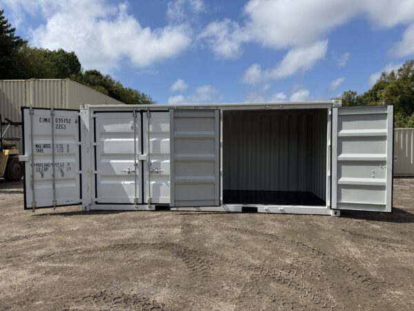 20ft New Shipping Container – Wind & Watertight – White –…, product image 1