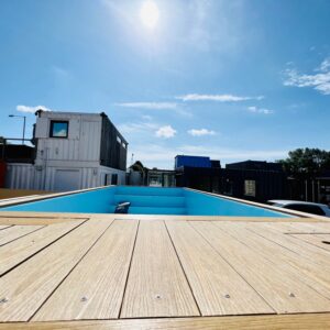 6M Portable Container Plunge Pool with Wooden Deck Cover