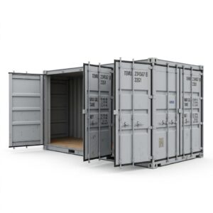 20ft 2-Door Side Opening Container - One-Trip - Gray