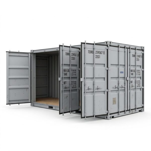 20ft 2-Door Side Opening Container - One-Trip - Gray, product image 1
