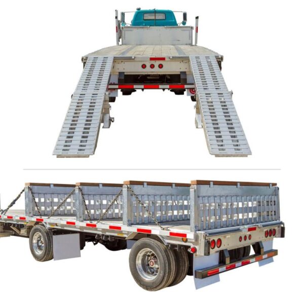 HD Ramps 4 Bunk Load Leveler / 4 Ramp Master Kit for 26" H Step Deck Trailers, 23,500 lb, Aluminum, product image 1