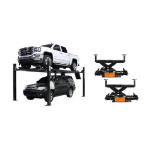 Atlas APEX9 ALI-Certified 9k 4-Post Lift + 2x RJ6 Rolling Bridge Jacks Combo