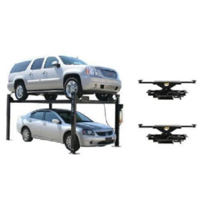 Atlas Garage PRO8000EXT 8k Extended 4-Post Lift + 2x RJ35 Sliding Rolling Jacks Combo