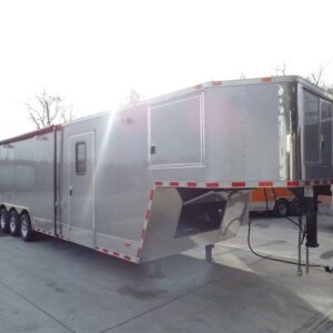 Enclosed Trailer 8.5' X 36' Silver Frost Equipment Motorcycle Hauler Storage