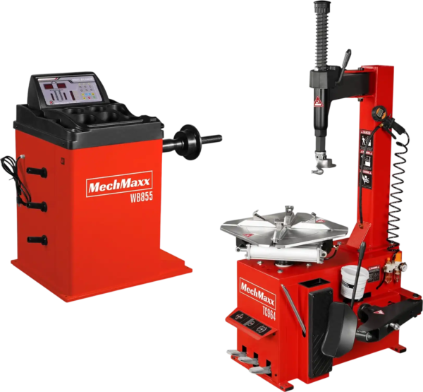 MechMaxx TC964+WB855 Tire Changer 1.5 HP Swing Arm Wheel Balancer Bundle New, product image 1