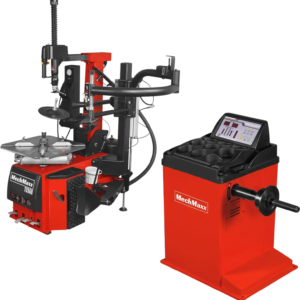 MechMaxx TC9682+WB855 Tire Changer High Performance Tilt Back Wheel Balancer Bundle New