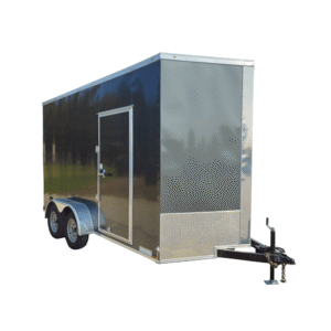 7' x 14' Charcoal Gray Enclosed Trailer 8ft Interior (2) 3500 lb Axles