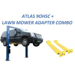 Atlas® Equipment 9OHSC 2-Post Lift + Lawn Mower Adapter Combo