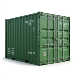 8ft One-Trip Shipping Container - One-Trip - Green